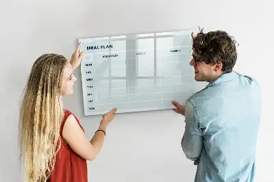 Magnetisk skrivetavle med pastel farvet kostplan