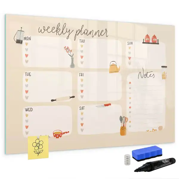 Ugeplanner magnetisk skrivetavle