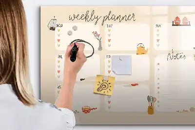 Ugeplanner magnetisk skrivetavle