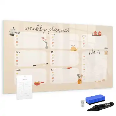 Ugeplanner magnetisk skrivetavle