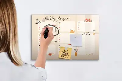 Ugeplanner magnetisk skrivetavle
