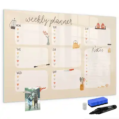 Ugeplanner magnetisk skrivetavle