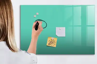 Magnetisk skrivetavle i turkis