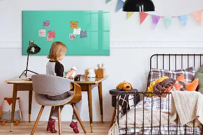 Magnetisk skrivetavle i turkis