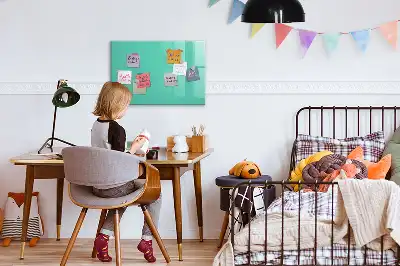 Magnetisk skrivetavle i turkis