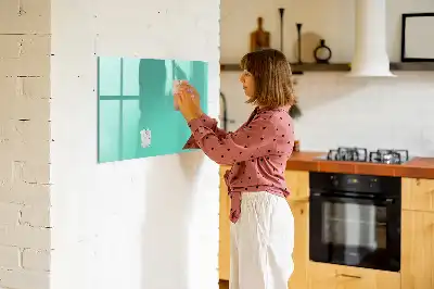 Magnetisk skrivetavle i turkis