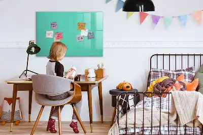 Magnetisk skrivetavle i turkis