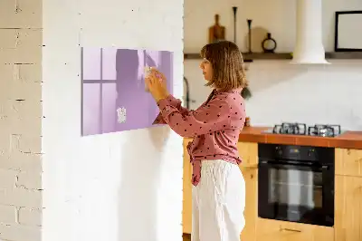Magnetisk skrivetavle i lilla