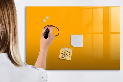 Magnetisk skrivetavle i gyldengul