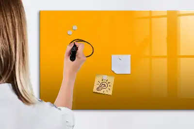 Magnetisk skrivetavle i gyldengul