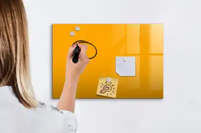 Magnetisk skrivetavle i gyldengul