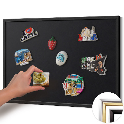Opslagstavle magnet med sort ramme Farve sort