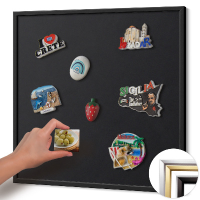 Opslagstavle magnet med sort ramme Farve sort