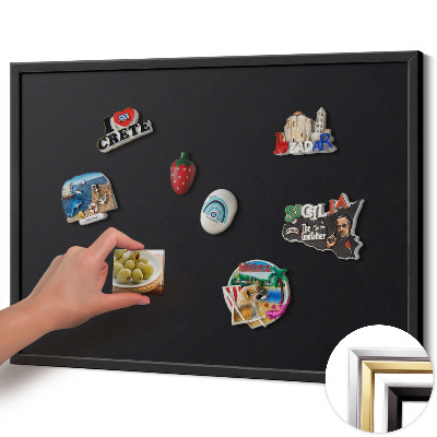 Opslagstavle magnet med sort ramme Farve sort