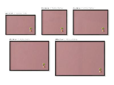 Opslagstavle magnet med sort ramme Farve pastelrosa