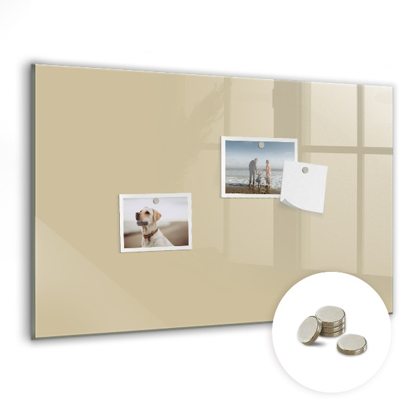 Magnet opslagstavle glas Beige farve