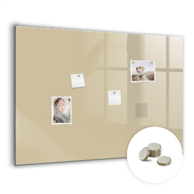 Magnet opslagstavle glas Beige farve