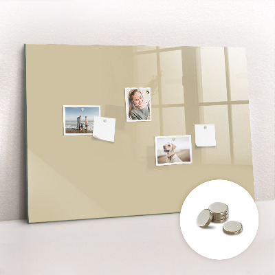 Magnet opslagstavle glas Beige farve