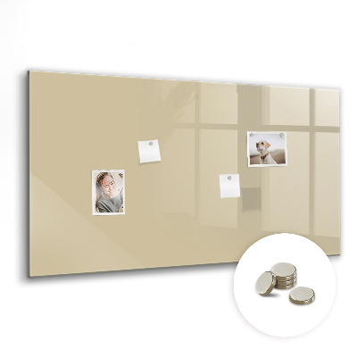 Magnet opslagstavle glas Beige farve