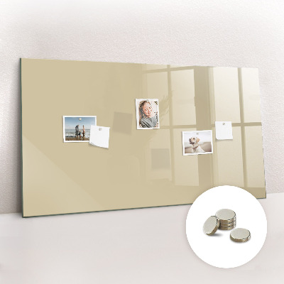 Magnet opslagstavle glas Beige farve