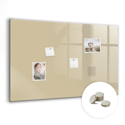 Magnet opslagstavle glas Beige farve