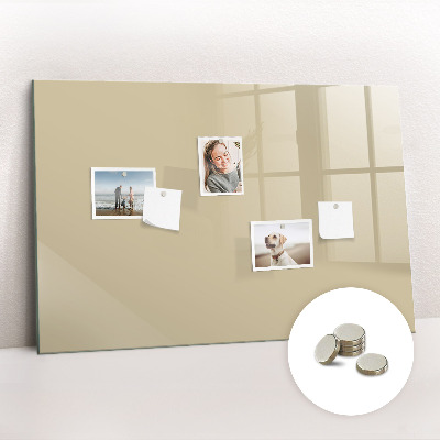 Magnet opslagstavle glas Beige farve