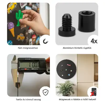 Magnetisk tavle til rejsemagneter i rund sort udgave
