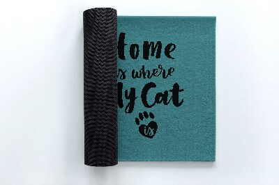 Design dørmåtte Home is where my cat is