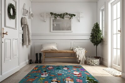 Smudsmåtte med motiv Santa Claus Snowman Christmas