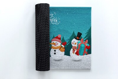 Smudsmåtte med motiv Christmas Snowman