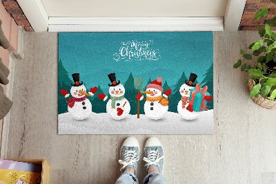 Smudsmåtte med motiv Christmas Snowman