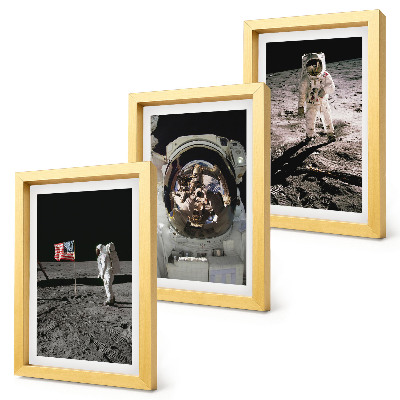 Billedvæg Billeder af astronauter, der lander på månen