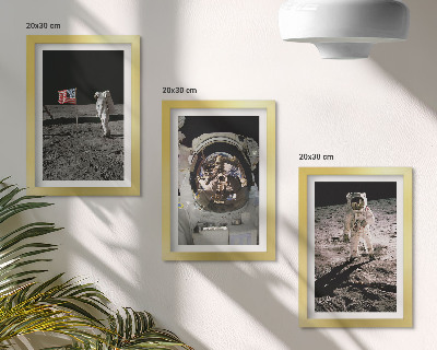 Billedvæg Billeder af astronauter, der lander på månen
