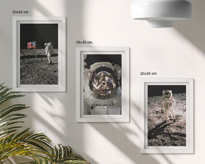 Billedvæg Billeder af astronauter, der lander på månen