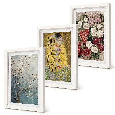 Billedvæg Blomster og træer i maleristilen fra Kysset af Gustav Klimt