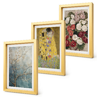 Billedvæg Blomster og træer i maleristilen fra Kysset af Gustav Klimt