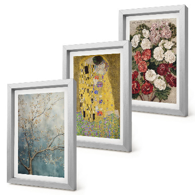 Billedvæg Blomster og træer i maleristilen fra Kysset af Gustav Klimt