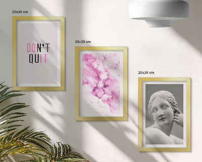 Pakke med billeder og rammer Akvarel abstraktion inspirerende slogan antik skulptur