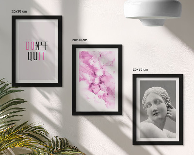 Pakke med billeder og rammer Akvarel abstraktion inspirerende slogan antik skulptur