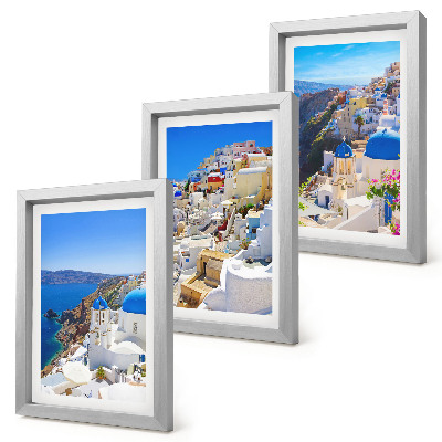 Moderne billedsæt Landskabsarkitekturudsigt over byen Oia Santorini Grækenland