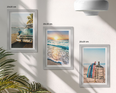 Billedvæg Miami ferieudsigt solnedgang over havet