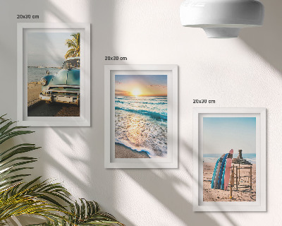 Billedvæg Miami ferieudsigt solnedgang over havet