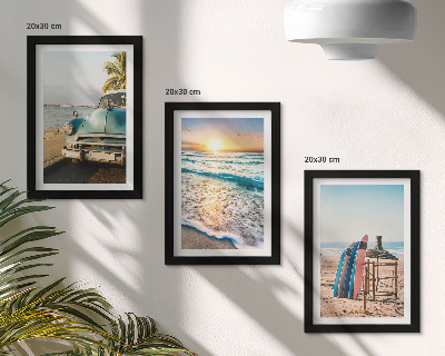Billedvæg Miami ferieudsigt solnedgang over havet