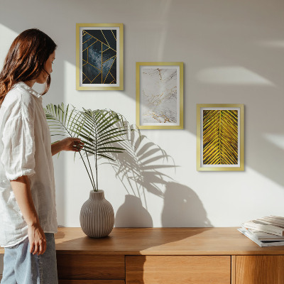 Pakke med billeder og rammer Moderne geometriske mønstre og naturlige plantemotiver