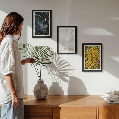 Pakke med billeder og rammer Moderne geometriske mønstre og naturlige plantemotiver