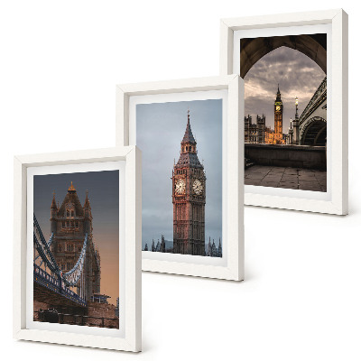 Moderne billedsæt Udsigt over London med broen og Big Ben