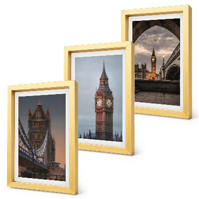 Moderne billedsæt Udsigt over London med broen og Big Ben