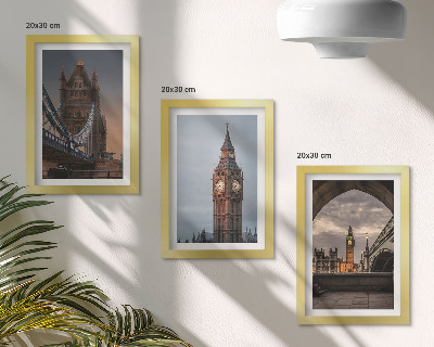 Moderne billedsæt Udsigt over London med broen og Big Ben