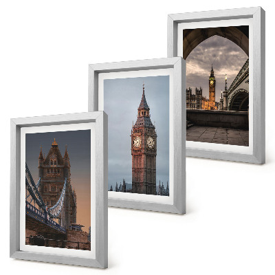 Moderne billedsæt Udsigt over London med broen og Big Ben