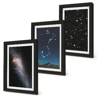 Moderne billedsæt Kosmiske landskaber af galakser og stjernebilledet Skorpionen